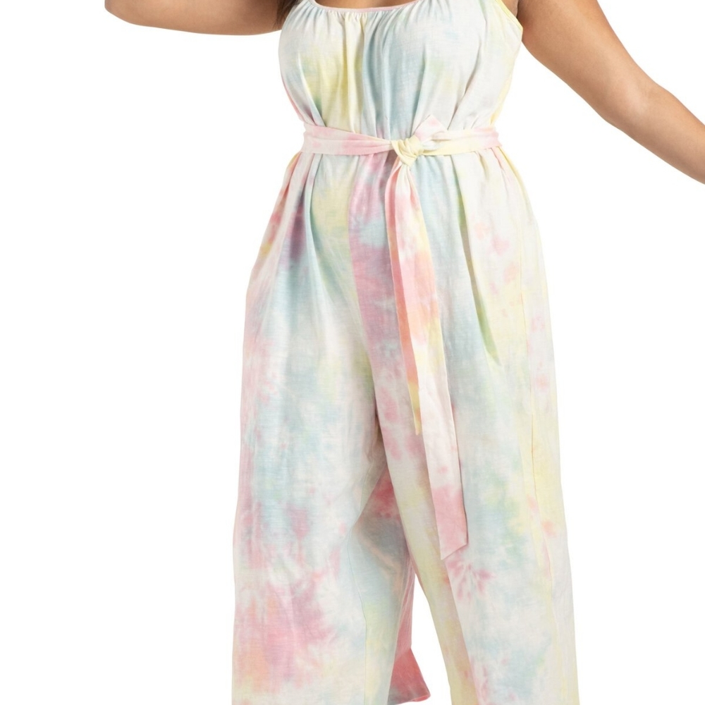 Eloquii Rainbow Tie Dye jumpsuit